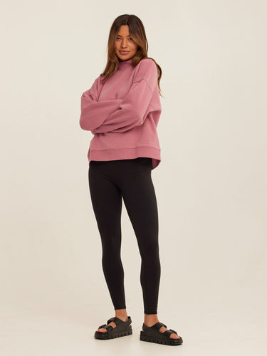 Karlie Triblend Fleece Mock Neck Pullover Womens Outerwear Sweatshirt Threads 4 Thought