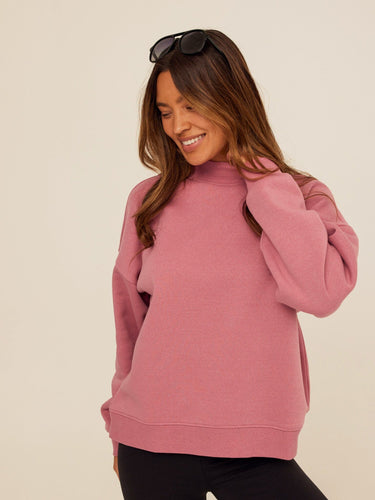Karlie Triblend Fleece Mock Neck Pullover Womens Outerwear Sweatshirt Threads 4 Thought