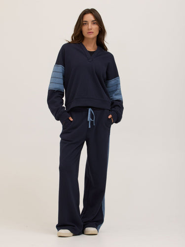 Sophia Cotton Terry Contrast Pullover Womens Outerwear Sweatshirt Threads 4 Thought
