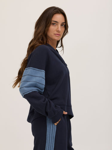 Sophia Cotton Terry Contrast Pullover Womens Outerwear Sweatshirt Threads 4 Thought