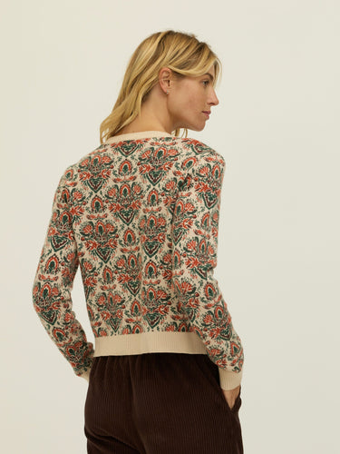 Effie Baroque Floral Cozy Cardigan Womens Outerwear Sweater Threads 4 Thought