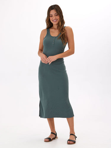Lois Feather Rib Henley Tank Dress Threads 4 Thought