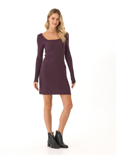 Betsey Feather Rib Square Neck Dress Womens Dresses Threads 4 Thought