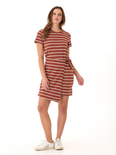 Valerie Caribbean Stripe Eco Jersey Knotted Dress Womens Dresses Threads 4 Thought