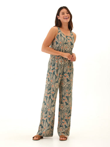 Colleen Island Flora Print Woven Jumpsuit Womens Rompers Threads 4 Thought