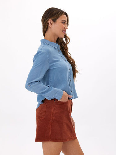 Annika Chambray Button-Up Threads 4 Thought