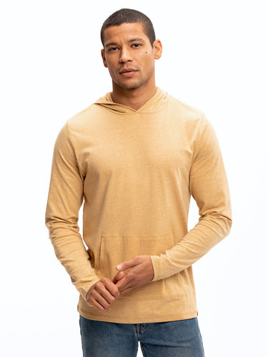 Long Sleeve Triblend Jersey Hoodie Mens Tops Tshirt Long Threads 4 Thought