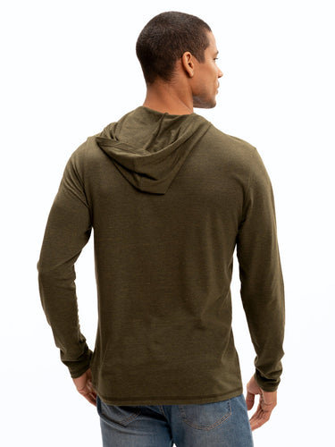 Long Sleeve Triblend Jersey Hoodie Mens Tops Tshirt Long Threads 4 Thought