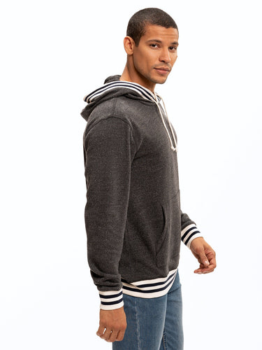 Tyson Contrast Rib Pullover Hoodie Mens Outerwear Sweatshirt Threads 4 Thought