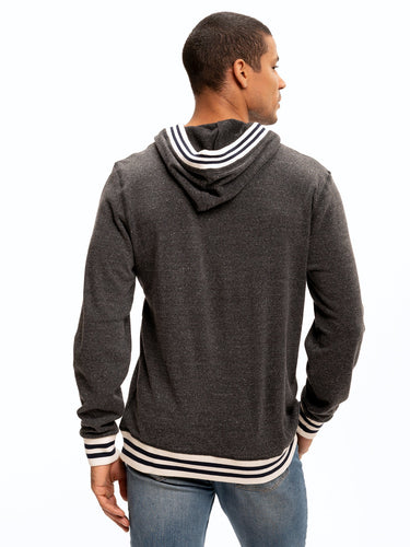 Tyson Contrast Rib Pullover Hoodie Mens Outerwear Sweatshirt Threads 4 Thought