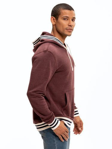 Tyson Contrast Rib Pullover Hoodie Mens Outerwear Sweatshirt Threads 4 Thought