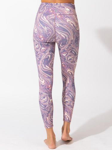 Jackie Aerial Marble Print Hi-Rise 7/8 Legging Womens Bottoms Leggings Threads 4 Thought