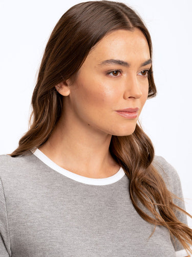 Nixie Rib Tee Womens Tops Short Threads 4 Thought