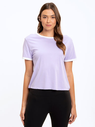 Clea Crop Ringer Tee Womens Tops Short Threads 4 Thought