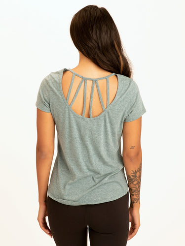 Moiraine Back Cut Out Tee Womens Tops Short Threads 4 Thought