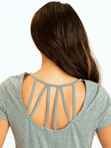 Moiraine Back Cut Out Tee Womens Tops Short Threads 4 Thought
