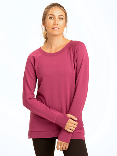 Leanna Feather Fleece Tulip Hem Tunic Womens Tops Long Threads 4 Thought