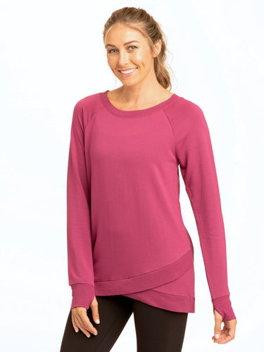 Leanna Feather Fleece Tulip Hem Tunic Womens Tops Long Threads 4 Thought