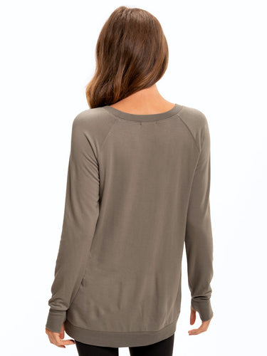 Leanna Feather Fleece Tunic Womens Outerwear Sweatshirt Threads 4 Thought