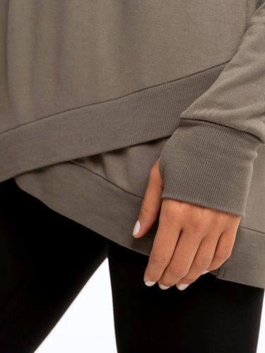 Leanna Feather Fleece Tunic Womens Outerwear Sweatshirt Threads 4 Thought