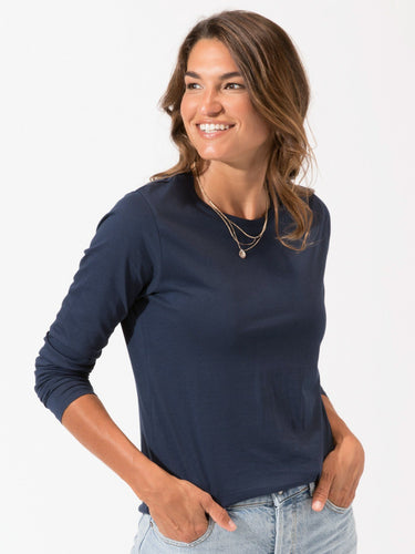 Women's Invincible Long Sleeve Scoop Neck Womens Tops Top Threads 4 Thought