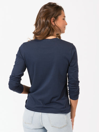Women's Invincible Long Sleeve V-Neck Womens Tops Top Threads 4 Thought