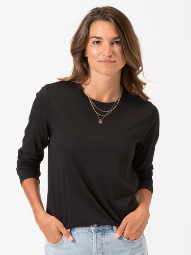 Women's Invincible Long Sleeve Scoop Neck Womens Tops Top Threads 4 Thought