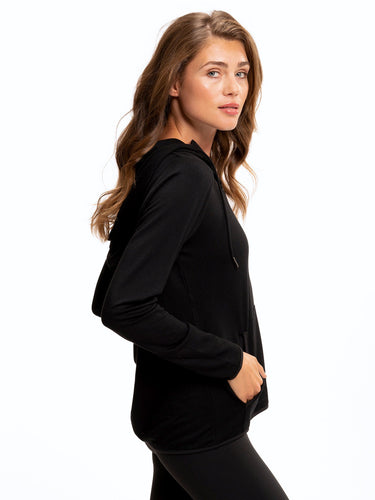 Feather Fleece Half Zip Hoodie Womens Outerwear Sweatshirt Threads 4 Thought