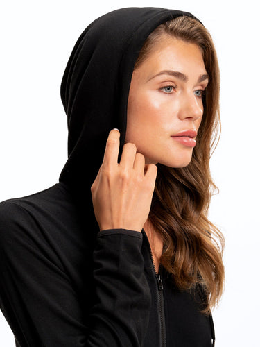 Feather Fleece Half Zip Hoodie Womens Outerwear Sweatshirt Threads 4 Thought