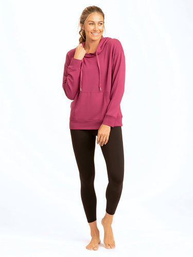 Madge Feather Fleece Pullover Hoodie Womens Outerwear Sweatshirt Threads 4 Thought