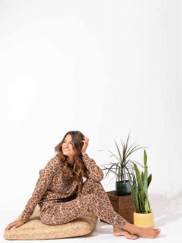 Tanory Leopard Print Jogger Womens Bottoms Pants Threads 4 Thought