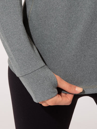 Belinda Luxe Fleece 1/4-Zip Jacket Womens Outerwear Sweatshirt Threads 4 Thought