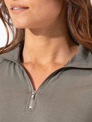 Ruka Feather Fleece 1/4 Zip Pullover Womens Tops Threads 4 Thought