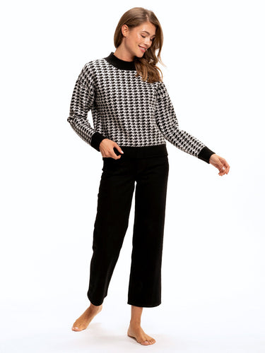 Elexia Houndstooth Sweater Womens Outerwear Sweater Threads 4 Thought