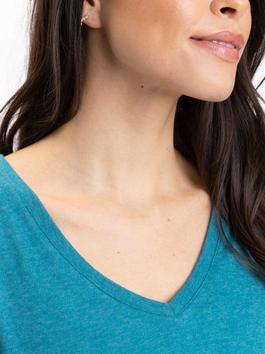 Ada Triblend V-Neck Tee Womens Tops Short Threads 4 Thought