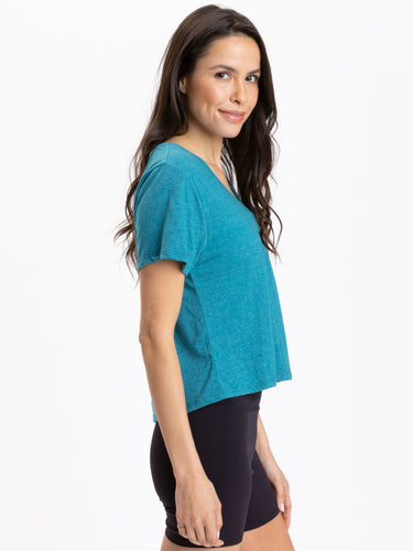 Ada Triblend V-Neck Tee Womens Tops Short Threads 4 Thought