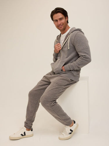 Triblend Zip Fleece Hoodie Mens Outerwear Sweatshirt Threads 4 Thought 