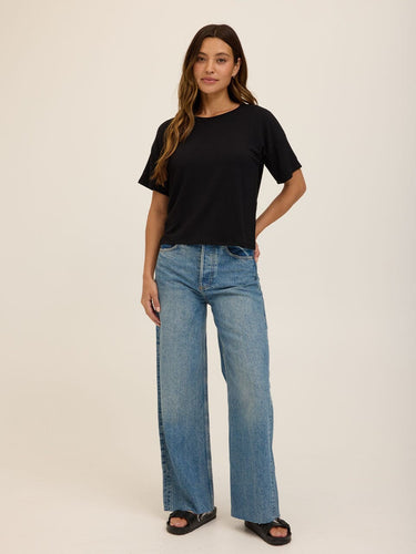 Shana Modal Terry Tee Womens Tops Short Tee Threads 4 Thought 