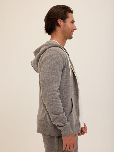 Triblend Zip Fleece Hoodie Mens Outerwear Sweatshirt Threads 4 Thought 