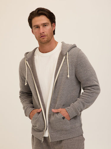 Triblend Zip Fleece Hoodie Mens Outerwear Sweatshirt Threads 4 Thought 
