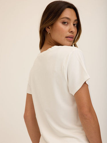 Bettine Modal Terry V-Neck Tee Womens Tops Short Tee Threads 4 Thought 
