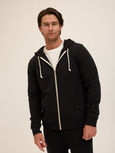 Triblend Zip Fleece Hoodie Mens Outerwear Sweatshirt Threads 4 Thought 
