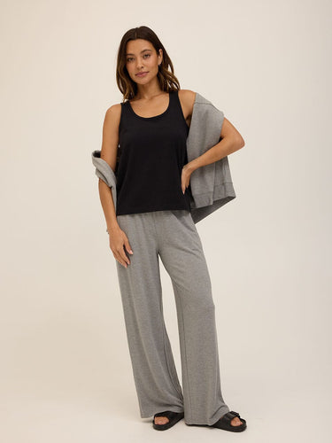 Esmeralda Feather Fleece Wide Leg Pant Womens Bottoms Sweatpants Threads 4 Thought 