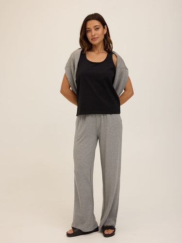 Esmeralda Feather Fleece Wide Leg Pant Womens Bottoms Sweatpants Threads 4 Thought 