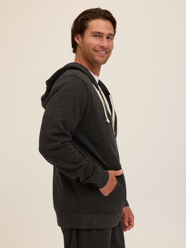 Triblend Zip Fleece Hoodie Mens Outerwear Sweatshirt Threads 4 Thought 