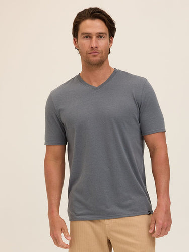 Men's Core Triblend Jersey V-Neck Tee Mens Tops Tshirt Short Threads 4 Thought 