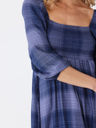 Faye Sierra Plaid Woven Midi Dress Threads 4 Thought 
