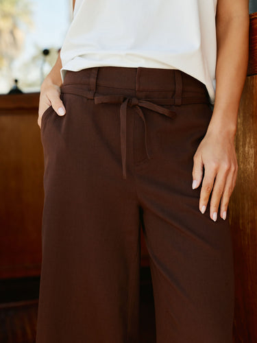 Bemmie Stretch Twill Relaxed Capri Pant Womens Bottoms Pants Threads 4 Thought 