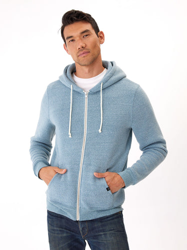 Triblend Zip Fleece Hoodie Mens Outerwear Sweatshirt Threads 4 Thought 