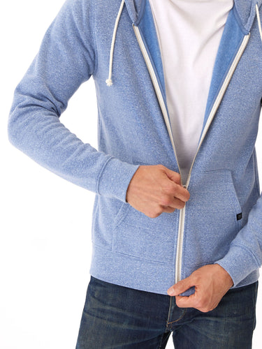 Triblend Zip Fleece Hoodie Mens Outerwear Sweatshirt Threads 4 Thought 
